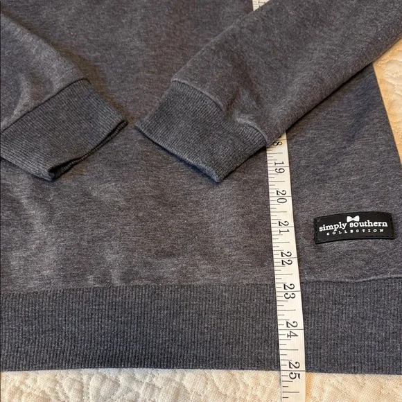 Simply Southern Women’s Size Medium Charcoal Mock Turtleneck Pullover Top - Picture 6 of 7